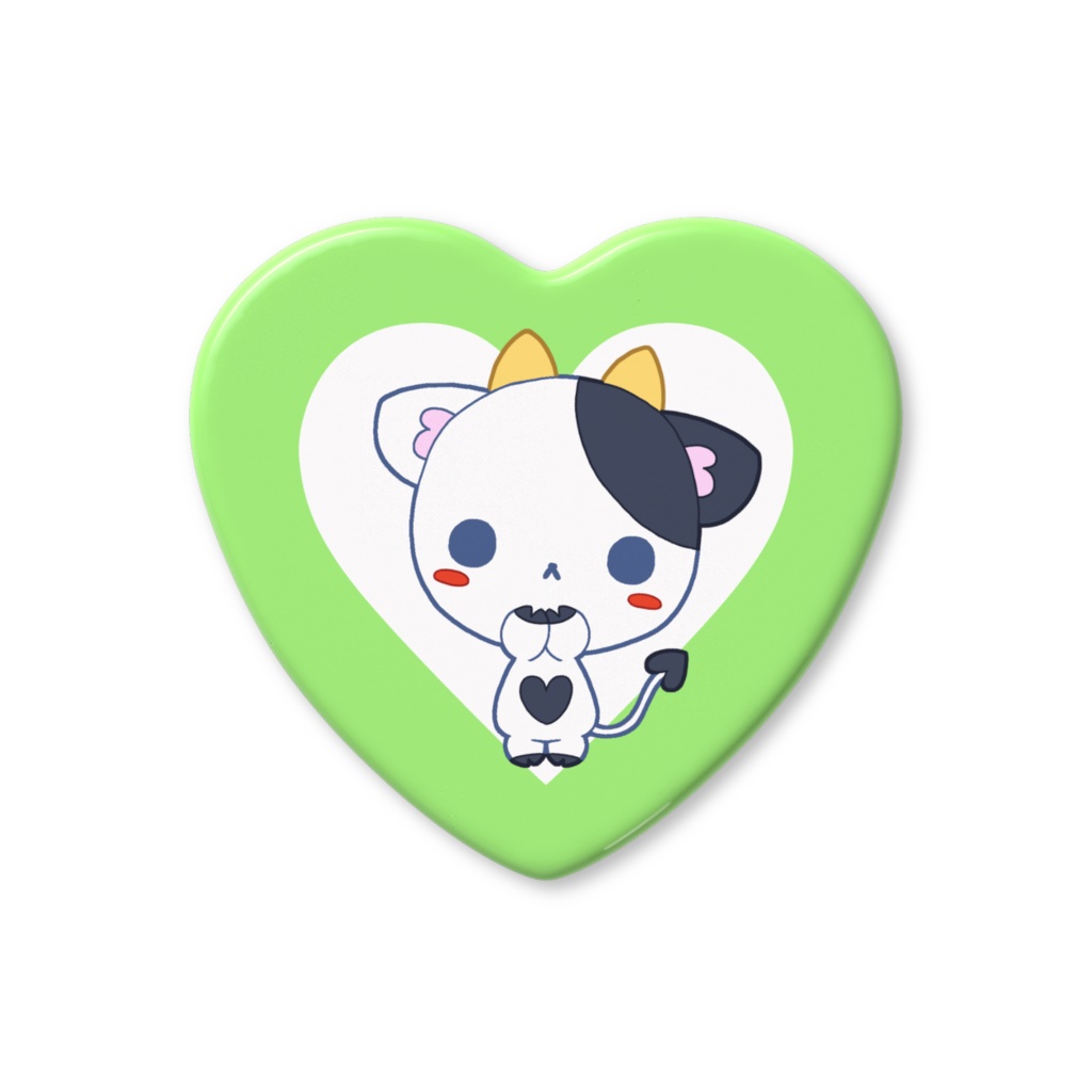 ラブデリフレンズ　ハート缶バッジ⑤　うし