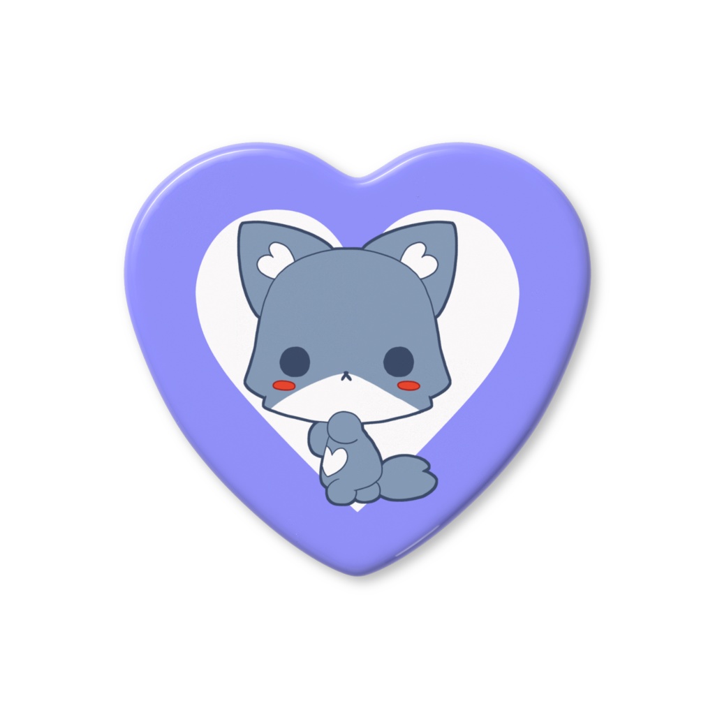 ラブデリフレンズ　ハート缶バッジ⑨　おおかみ