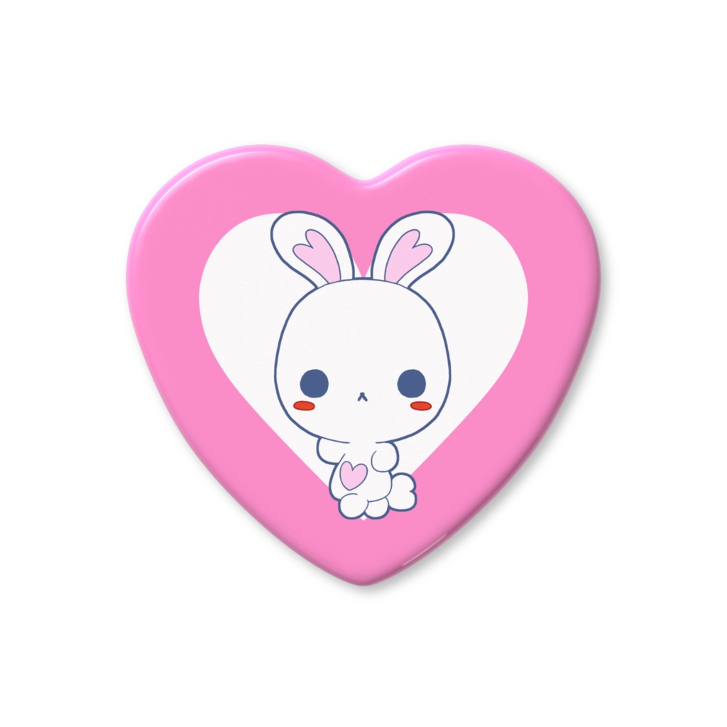 ラブデリフレンズ　ハート缶バッジ⑪　うさぎ