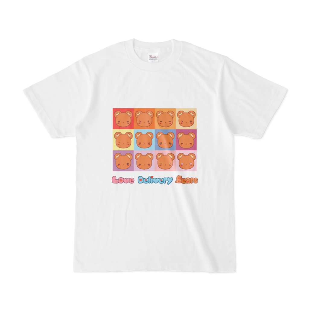 ラブデリベア　Tシャツ①　くまの表情12変化　ロゴ有り