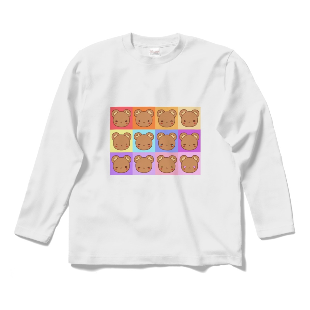 ラブデリベア　長袖シャツ②　くまの表情12変化　ロゴ無し