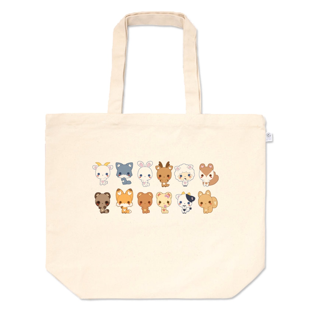 ラブデリフレンズ　トートバッグL　くまとゆかいな仲間たち　ロゴ無し
