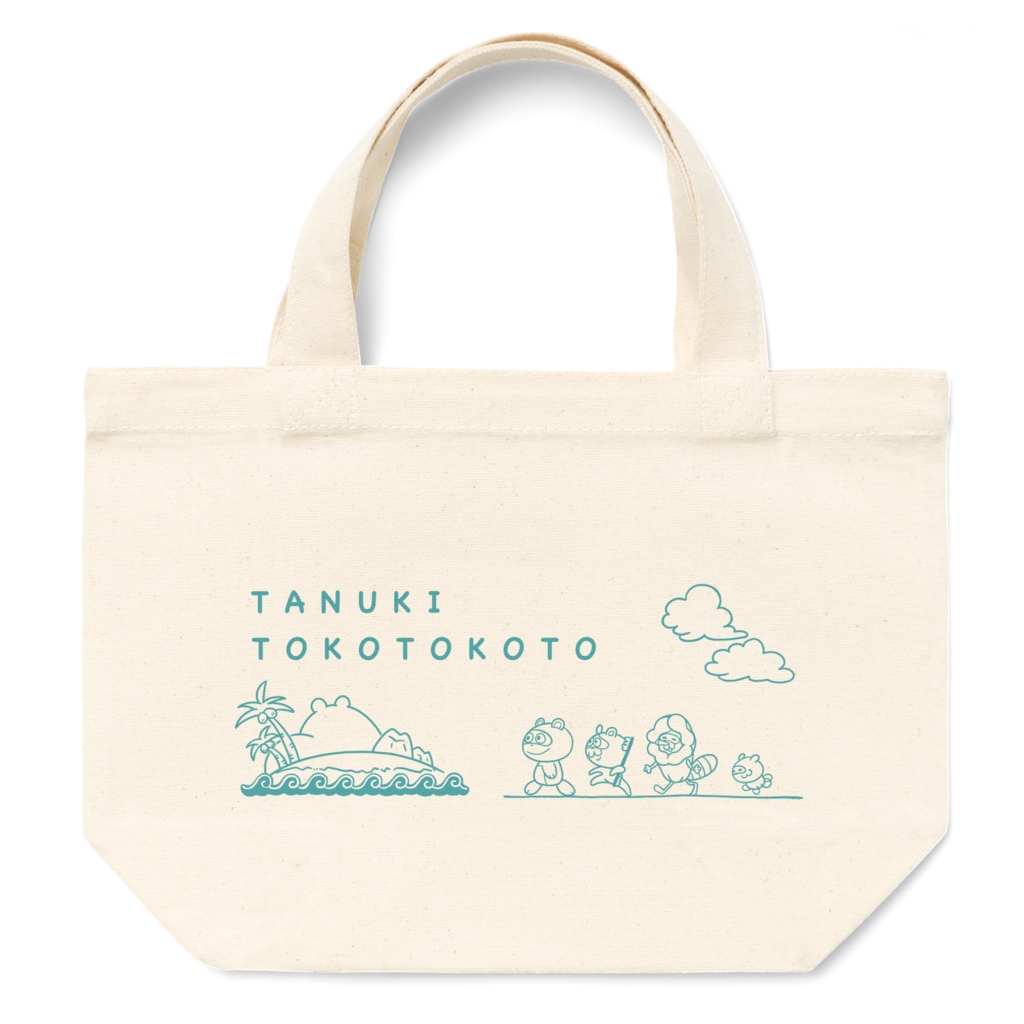 たぬきとことこ島トートバッグSサイズ