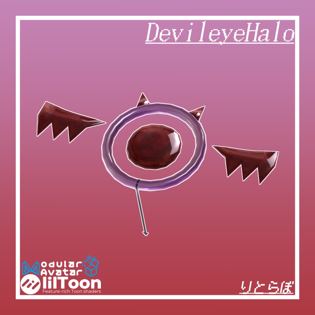 【VRChat向け装飾品】DevileyeHalo