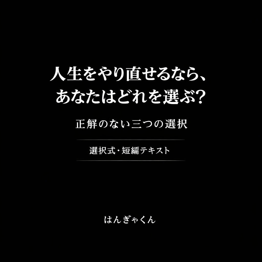 人生をやり直せるなら、あなたはどれを選ぶ？