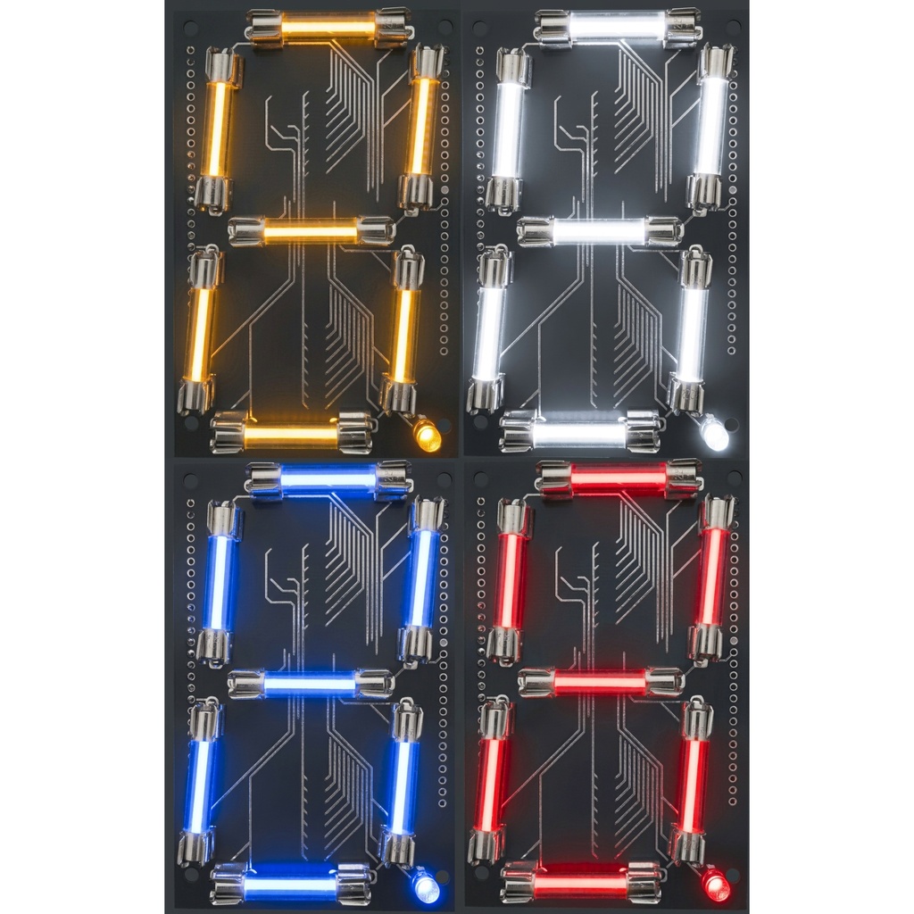 ガラス管ヒューズ 7セグメントLED 文字高さ約3.40インチ