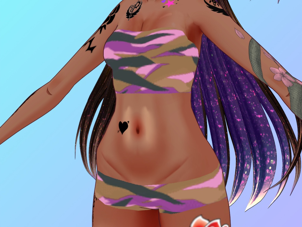 【無料あり・Free available】 迷彩インナーセット 全6色 Camouflage innerwear set, 6 colors available