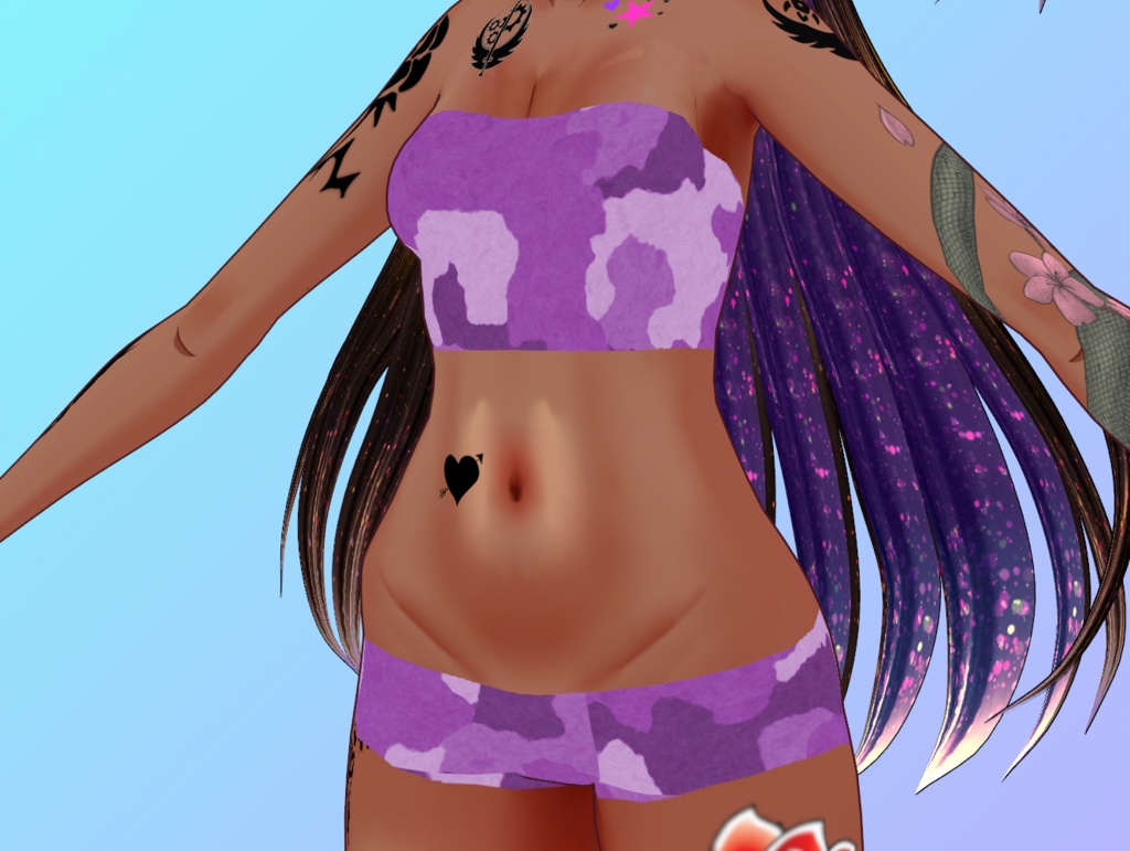 【無料あり・Free available】 迷彩インナーセット 全6色 Camouflage innerwear set, 6 colors available