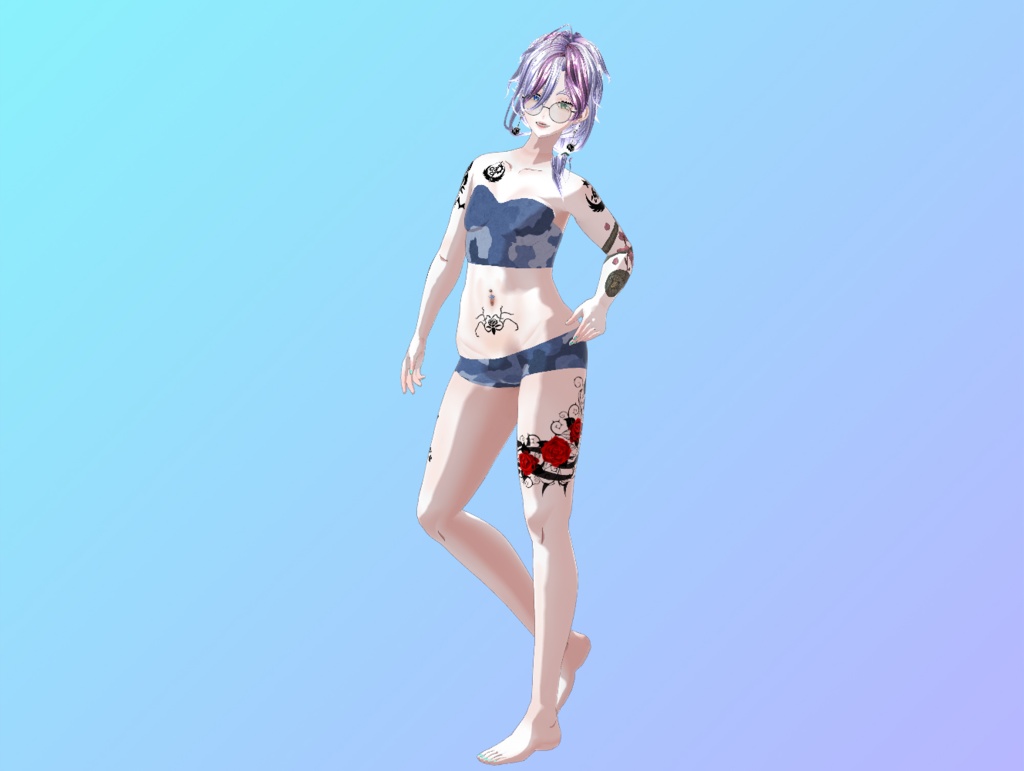 【無料あり・Free available】 迷彩インナーセット 全6色 Camouflage innerwear set, 6 colors available