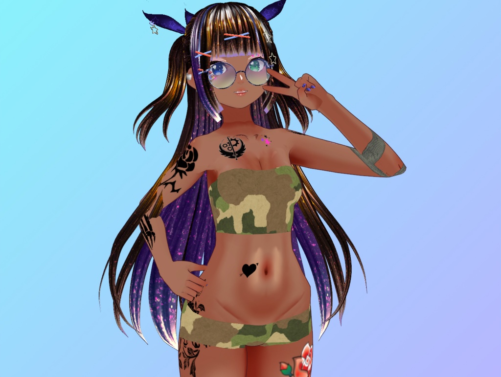 【無料あり・Free available】 迷彩インナーセット 全6色 Camouflage innerwear set, 6 colors available