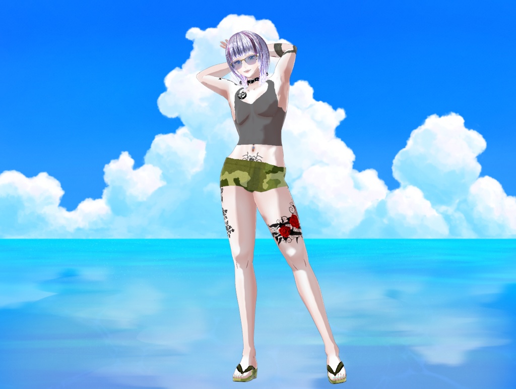 迷彩柄水着男性用 全6色 Camouflage swimsuit for men, available in 6 colors