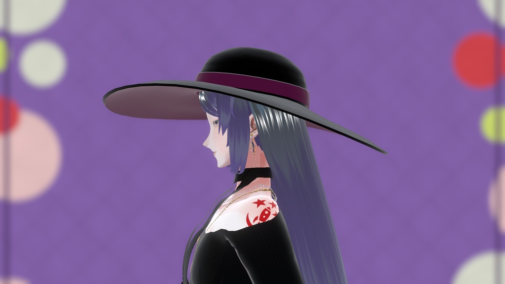 VRoid用アクセサリー フロッピーハット(ブリムハット) VRoid Accessory Floppy Hat (Brim Hat)