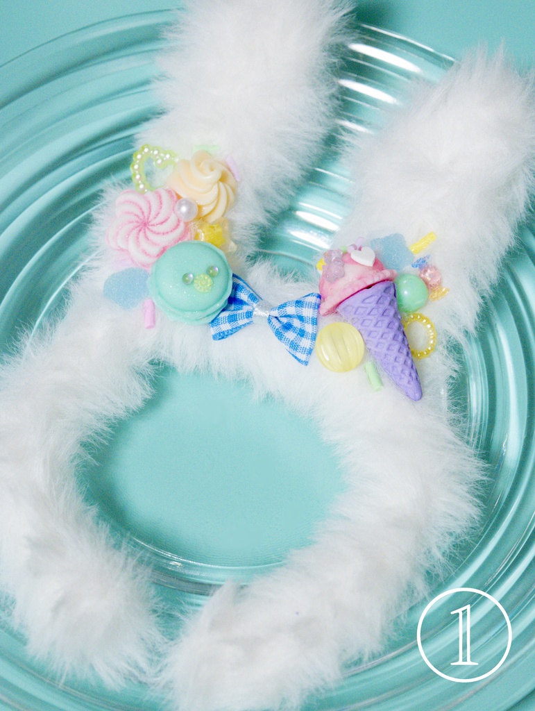 【ホワイト】ふわふわファンシーカチューシャ