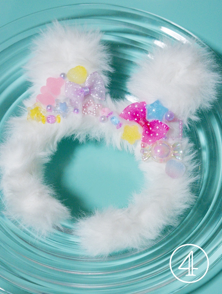 【ホワイト】ふわふわファンシーカチューシャ