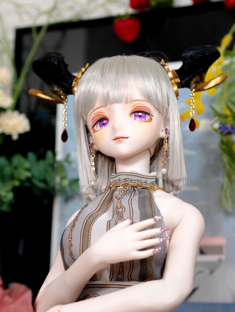 DDH-09(SW肌)レジン盛り カスタムヘッド+碁石アイ2種(難あり)