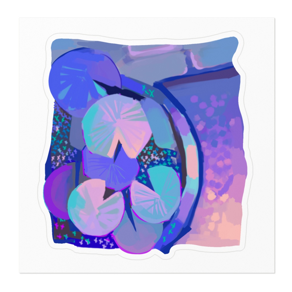 睡蓮ステッカー①