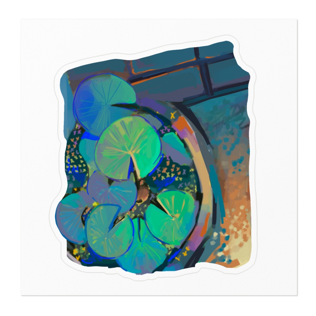 睡蓮ステッカー②