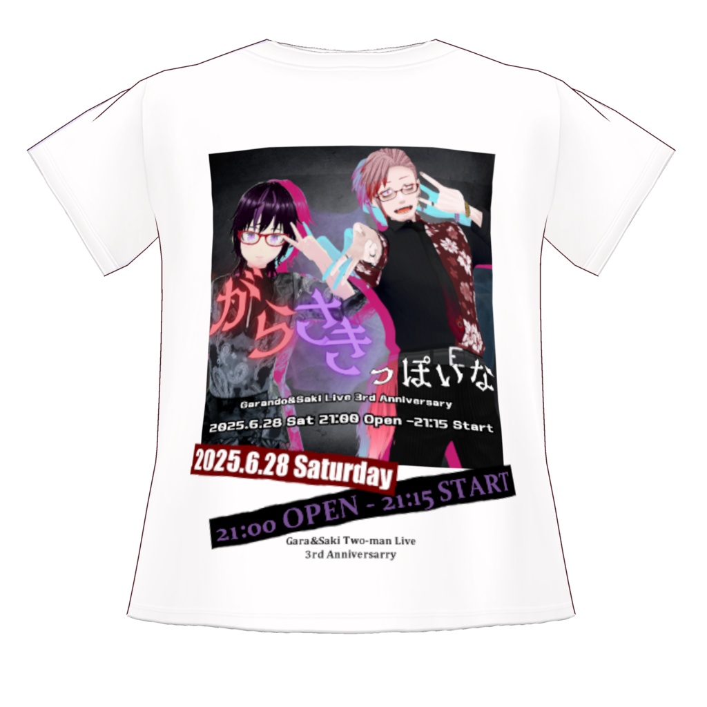 【がらさきツーマン】 3rd Anniversary !!〜がらさきっぽいな〜【LiveTシャツ】
