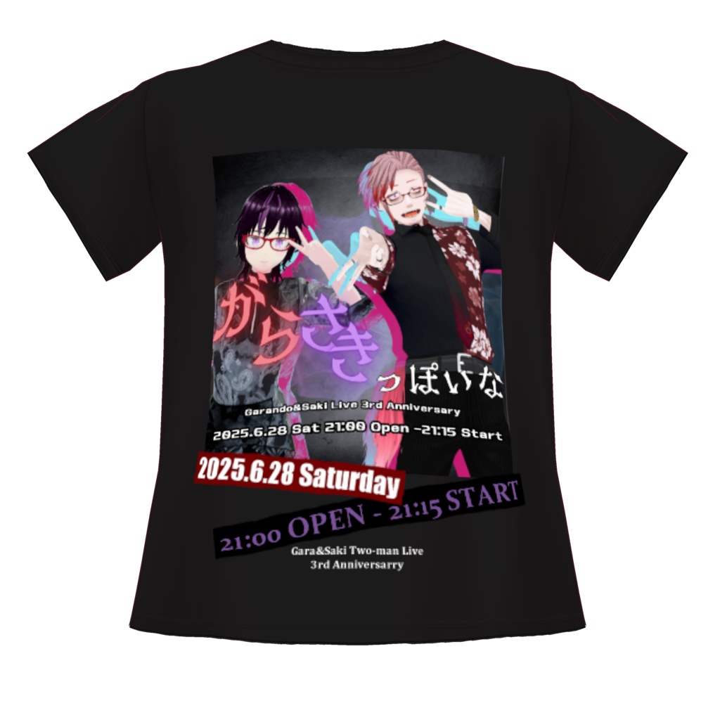 【がらさきツーマン】 3rd Anniversary !!〜がらさきっぽいな〜【LiveTシャツ】