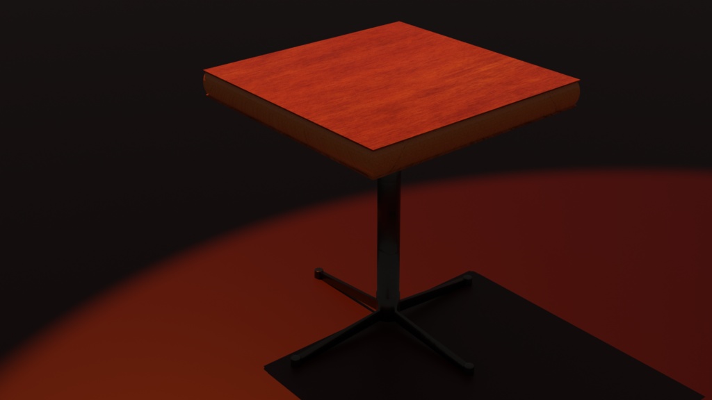 カフェにあるテーブル『blender3Dモデル』