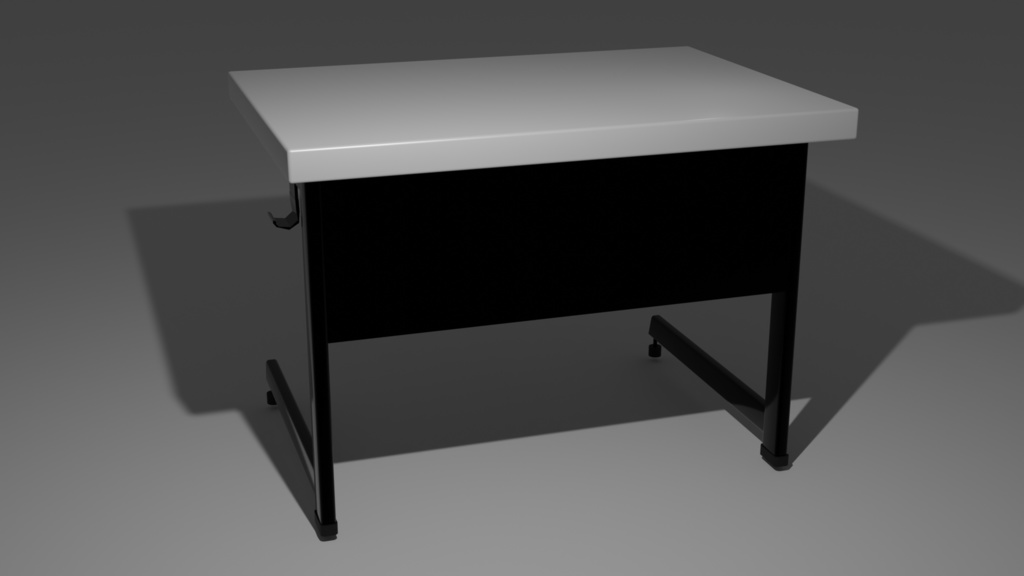 セミナーで使われてそうな机『Blender3Dモデル』