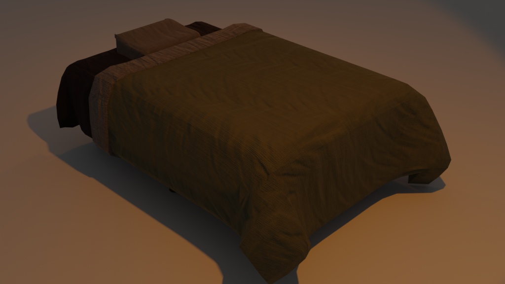 一人暮らしのベッド『Blender3Dモデル』