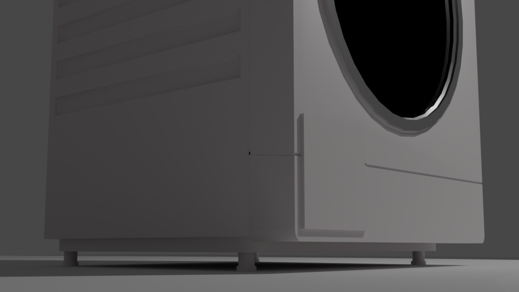 洗濯機(軽量版)『blender3Dモデル』