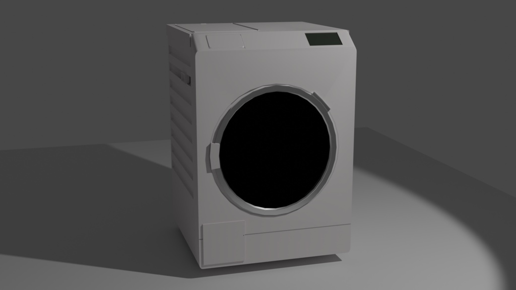 洗濯機(軽量版)『blender3Dモデル』