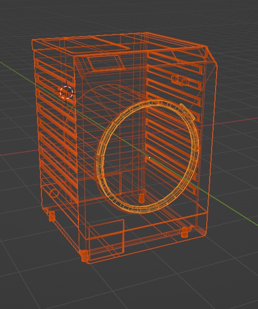 洗濯機(軽量版)『blender3Dモデル』