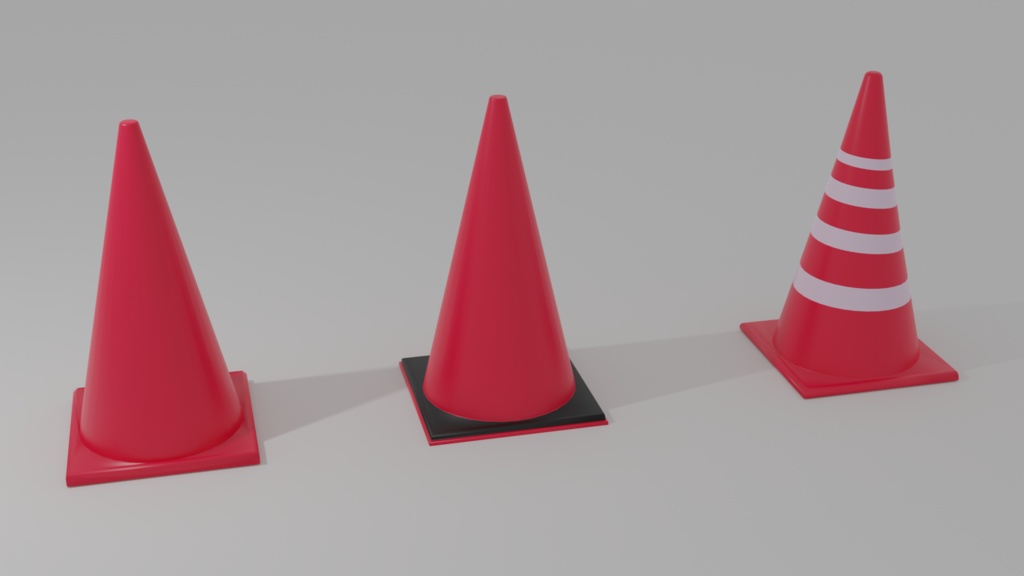 三角コーン『blender3Dモデル』