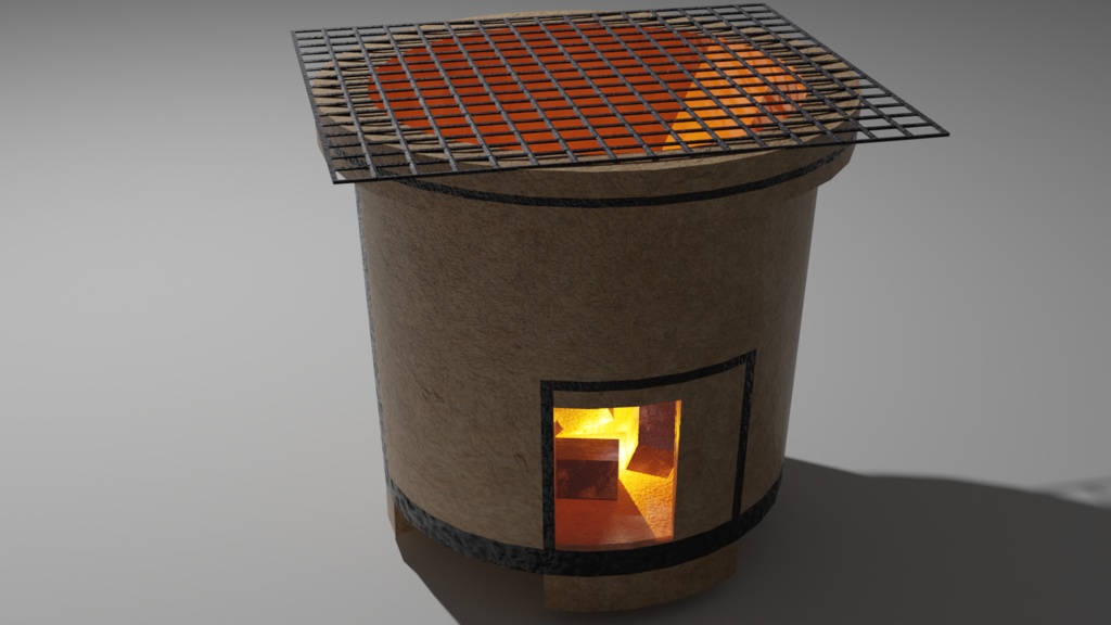 七輪『blender3Dモデル』