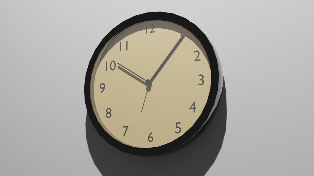 壁掛け時計『blender3Dモデル』