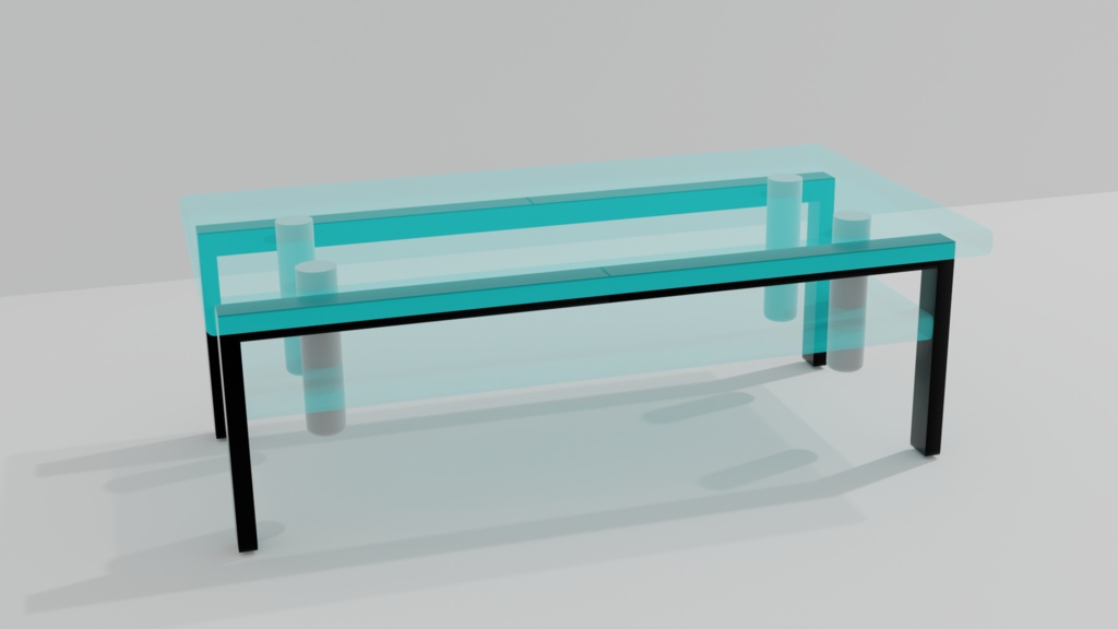 ガラステーブル『Blender3Dモデル』