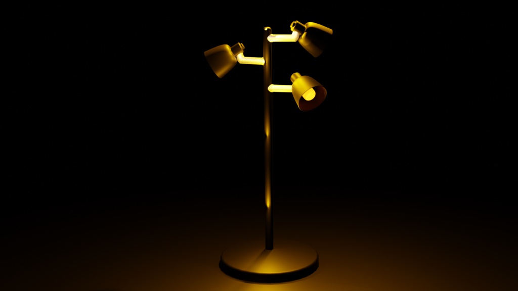 フロアランプ『Blender3Dモデル』