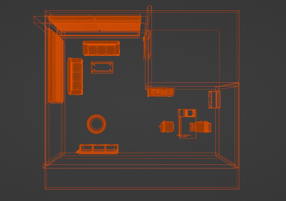 小さな事務所『Blender3Dモデル』