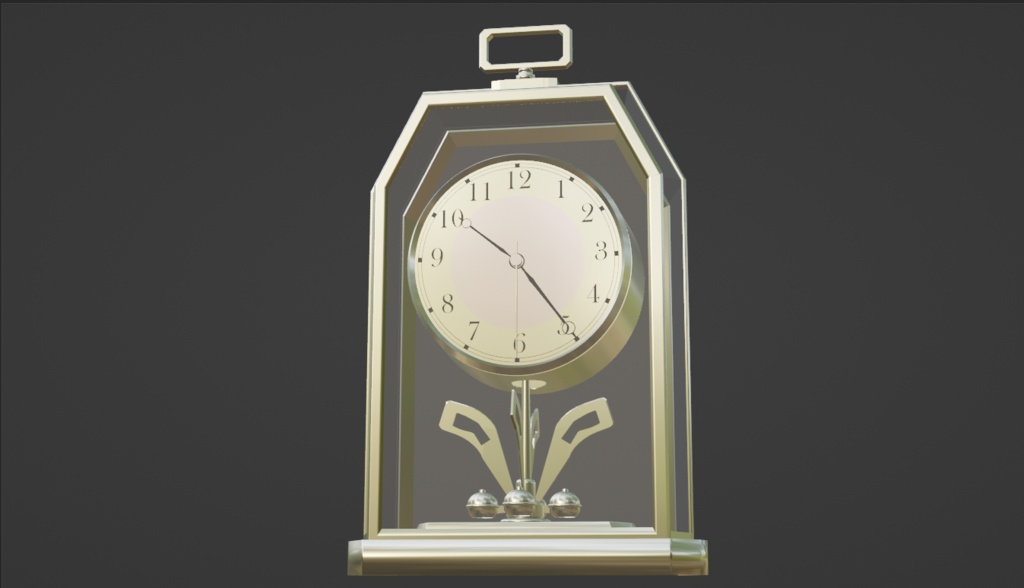 レトロな時計『Blender3Dモデル』