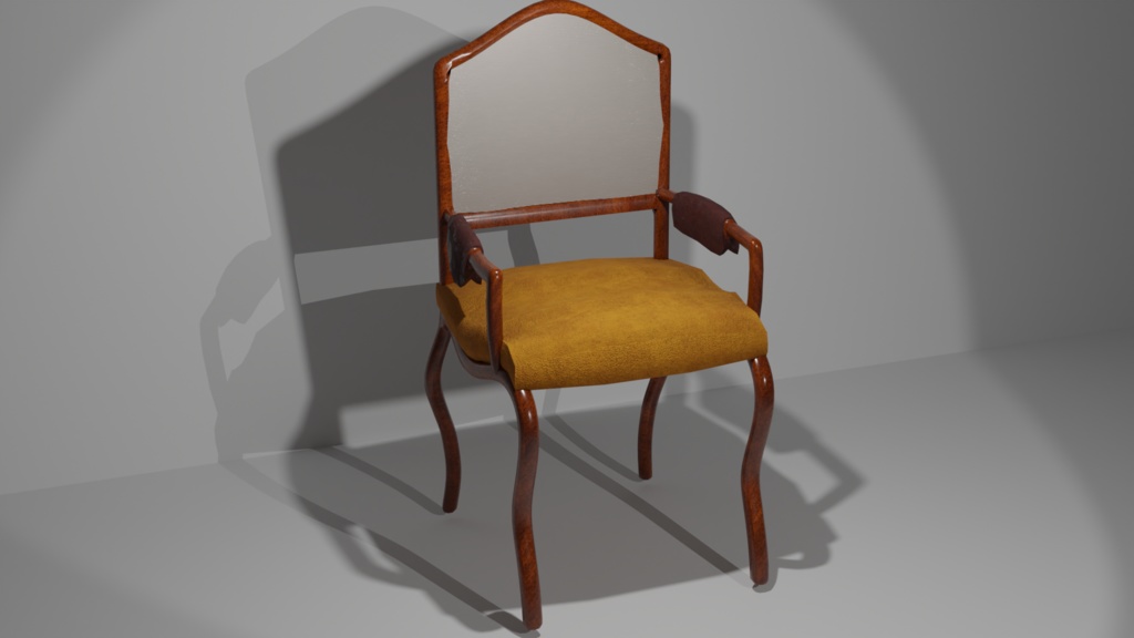 アンティークな椅子『Blender3Dモデル』