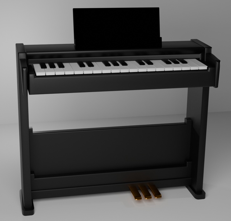 ピアノ『Blender3Dモデル』