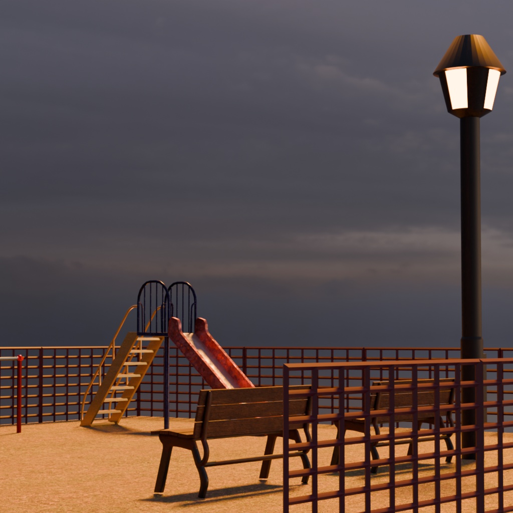 小さな公園『Blender3Dモデル』