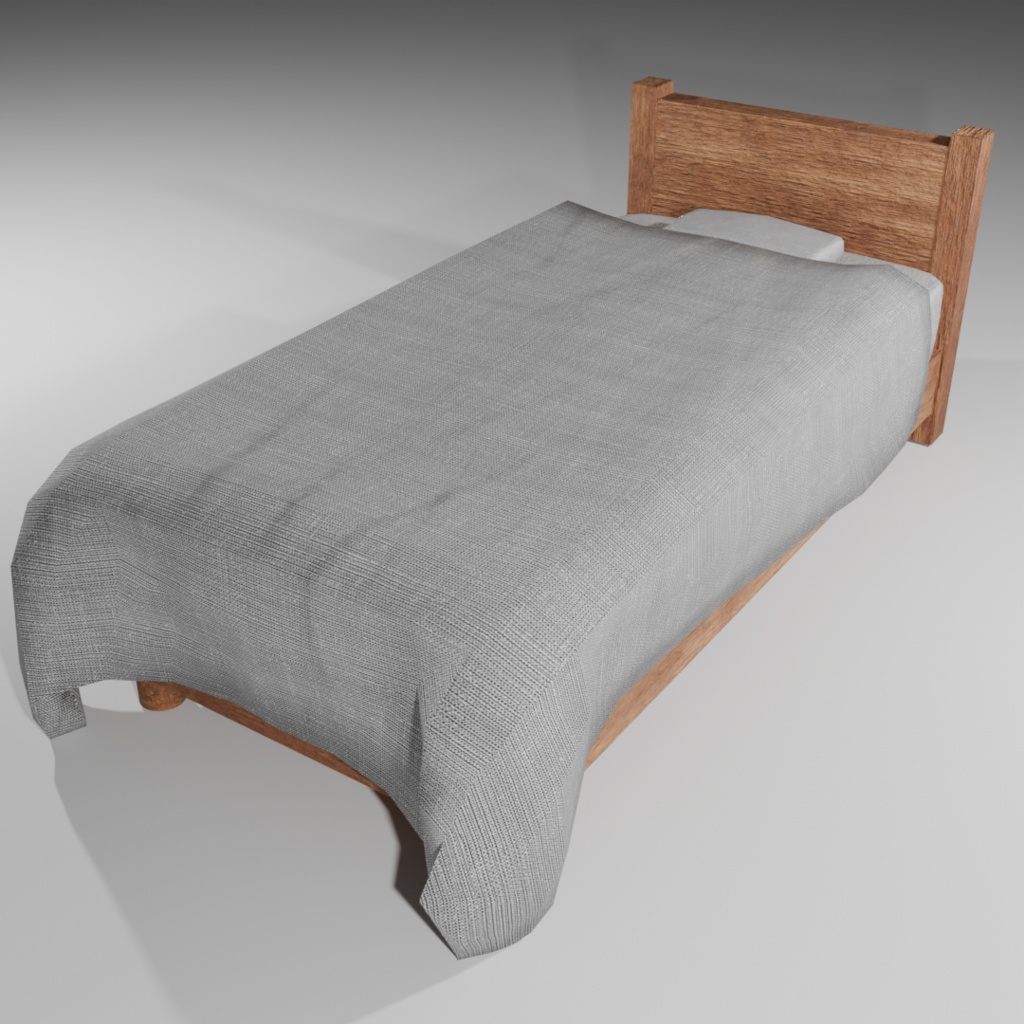 ベッド『Blender3Dモデル』