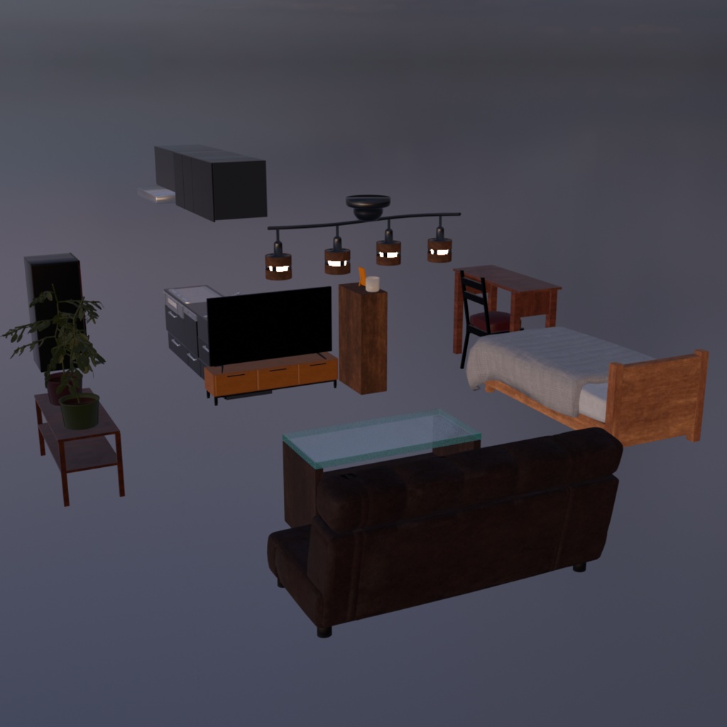 一人暮らしの部屋『Blender3Dモデル』