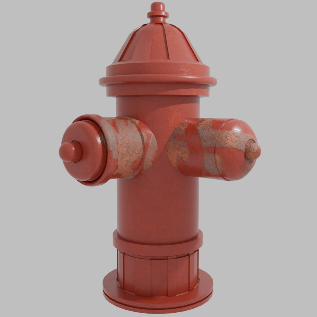 消火栓『Blender3Dモデル』