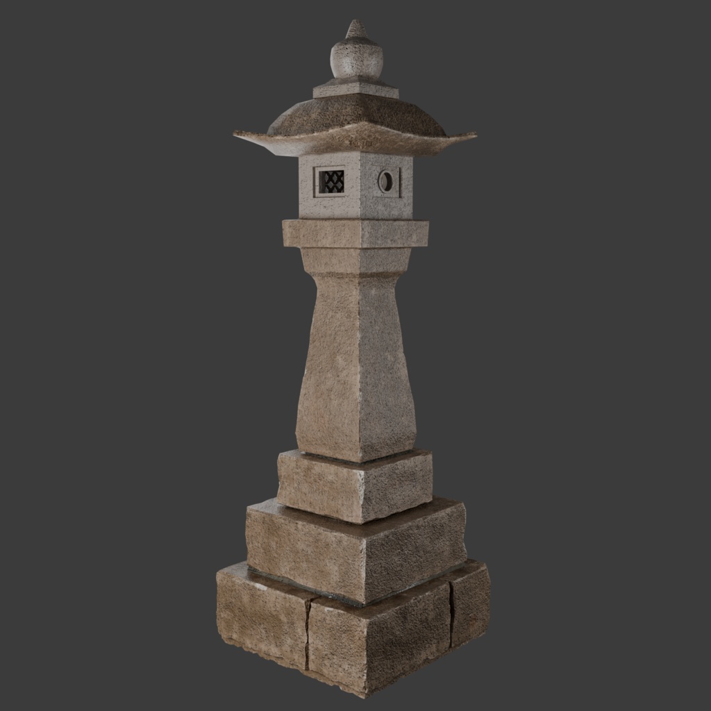 灯篭2『Blender3Dモデル』