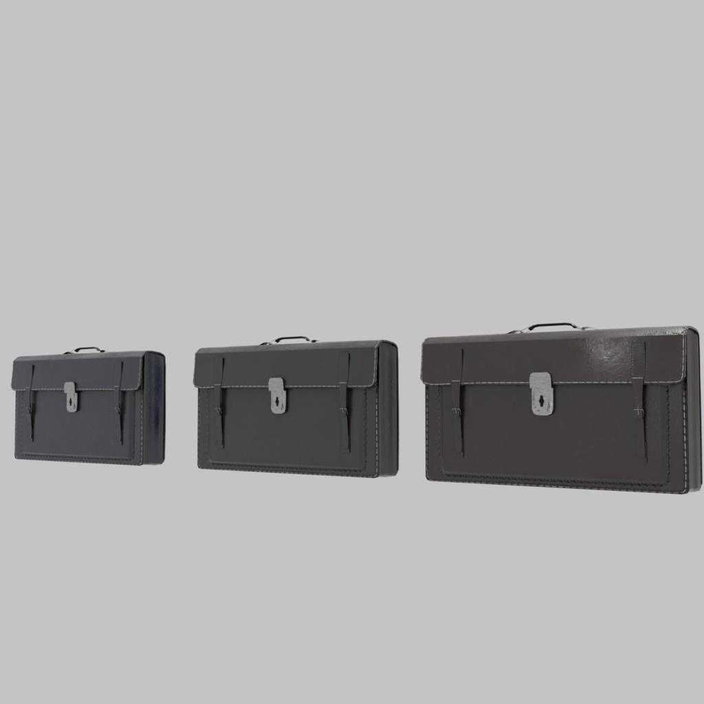 学生カバンセット『Blender 3D モデル』