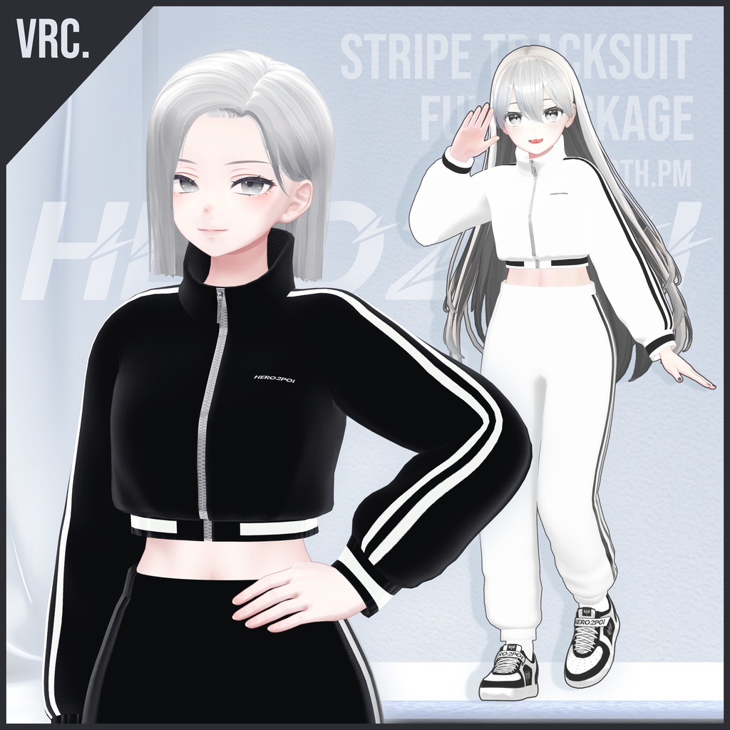 Stripe Tracksuit set 【for Shinra,Kikyo】 / 衣装 [VRC]
