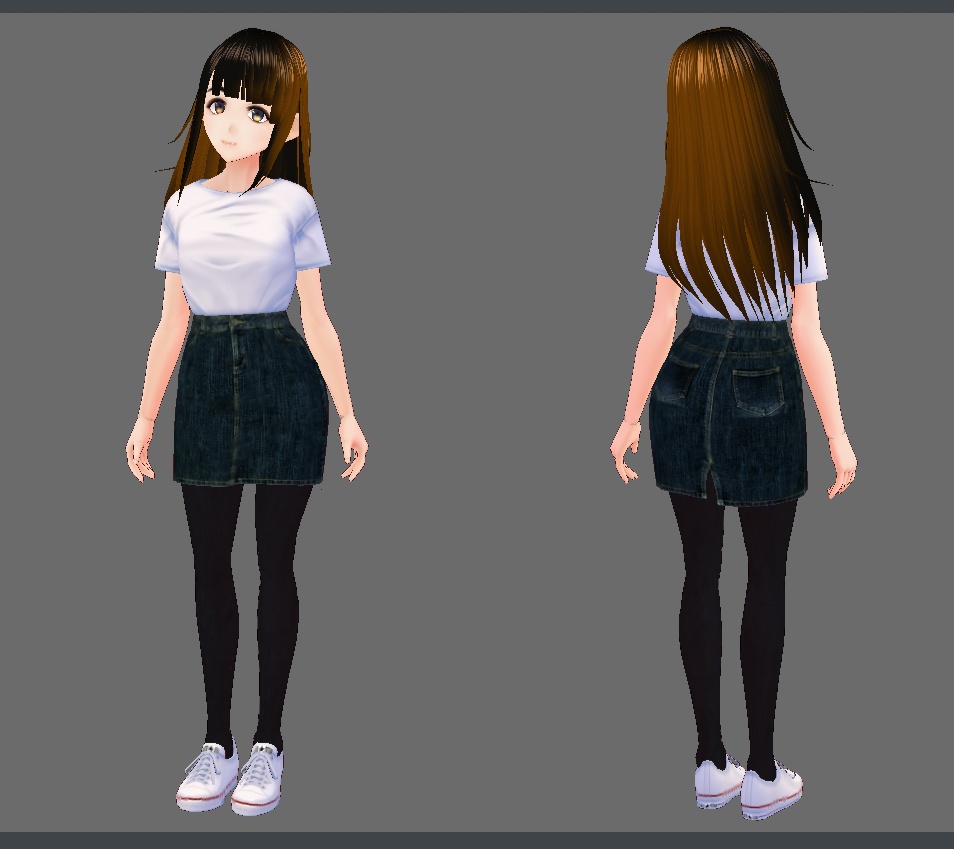 デニムスカートテクスチャ【VRoid】