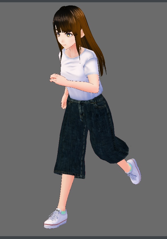 七分丈デニムパンツテクスチャ【VRoid】