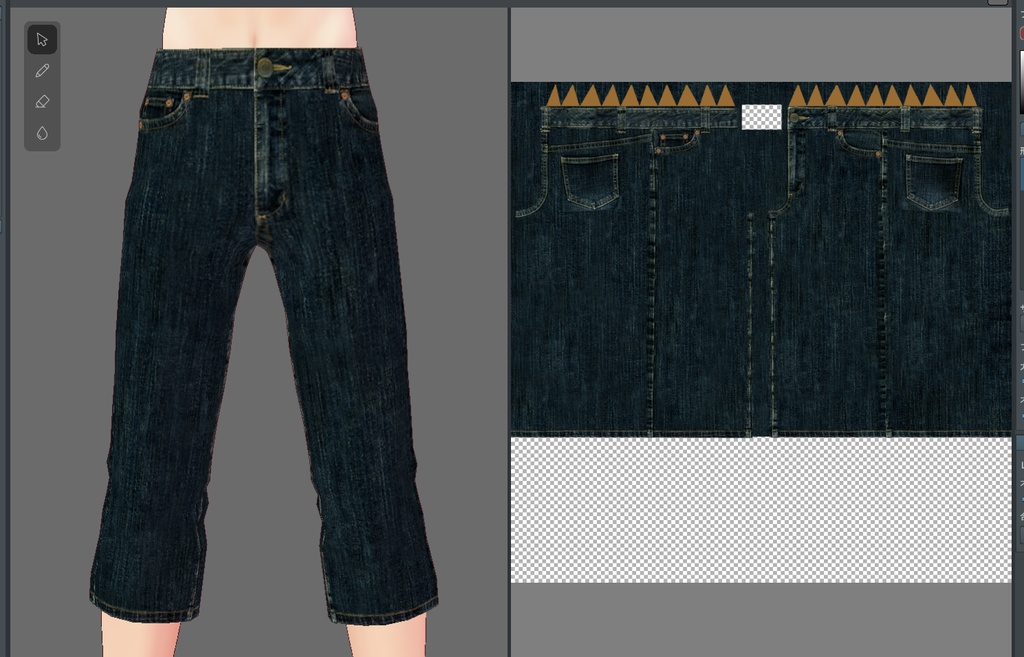デニムパンツテクスチャ2種セット【VRoid】