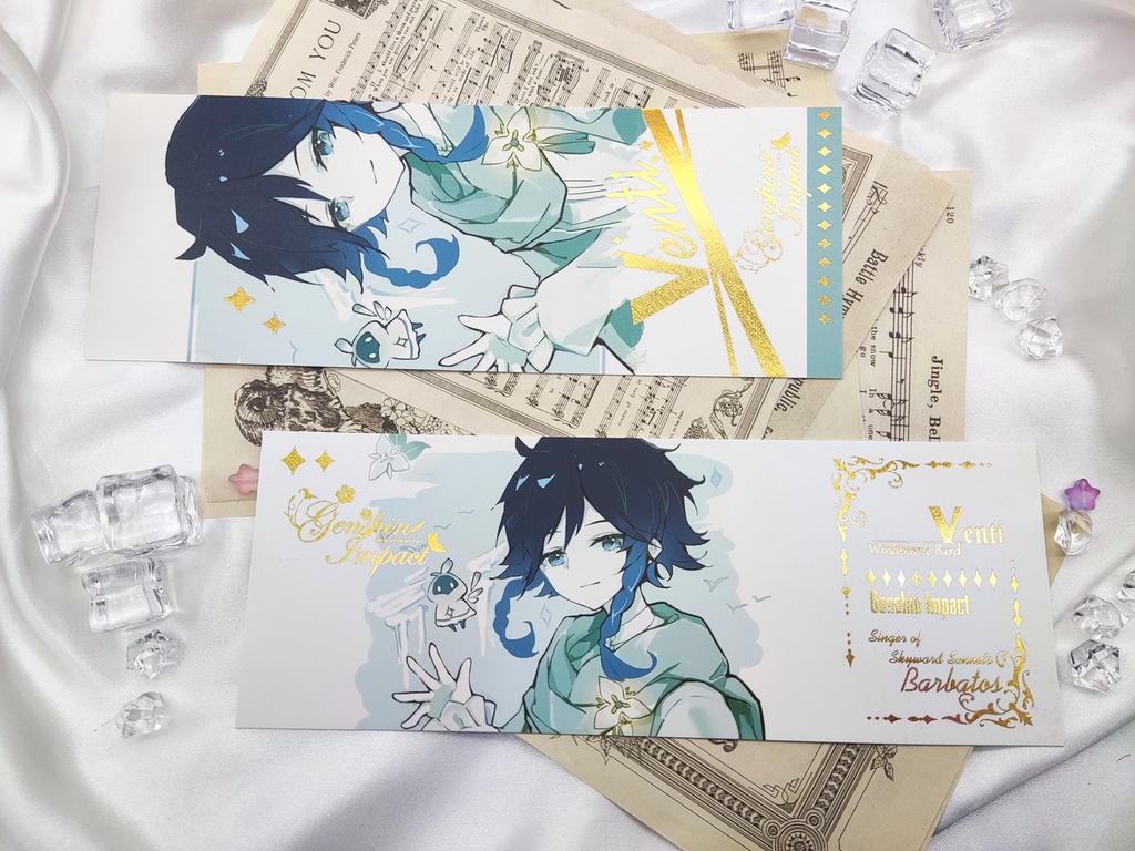 【在庫あり】原神 俗世の七執政 キャラ箔押しチケット