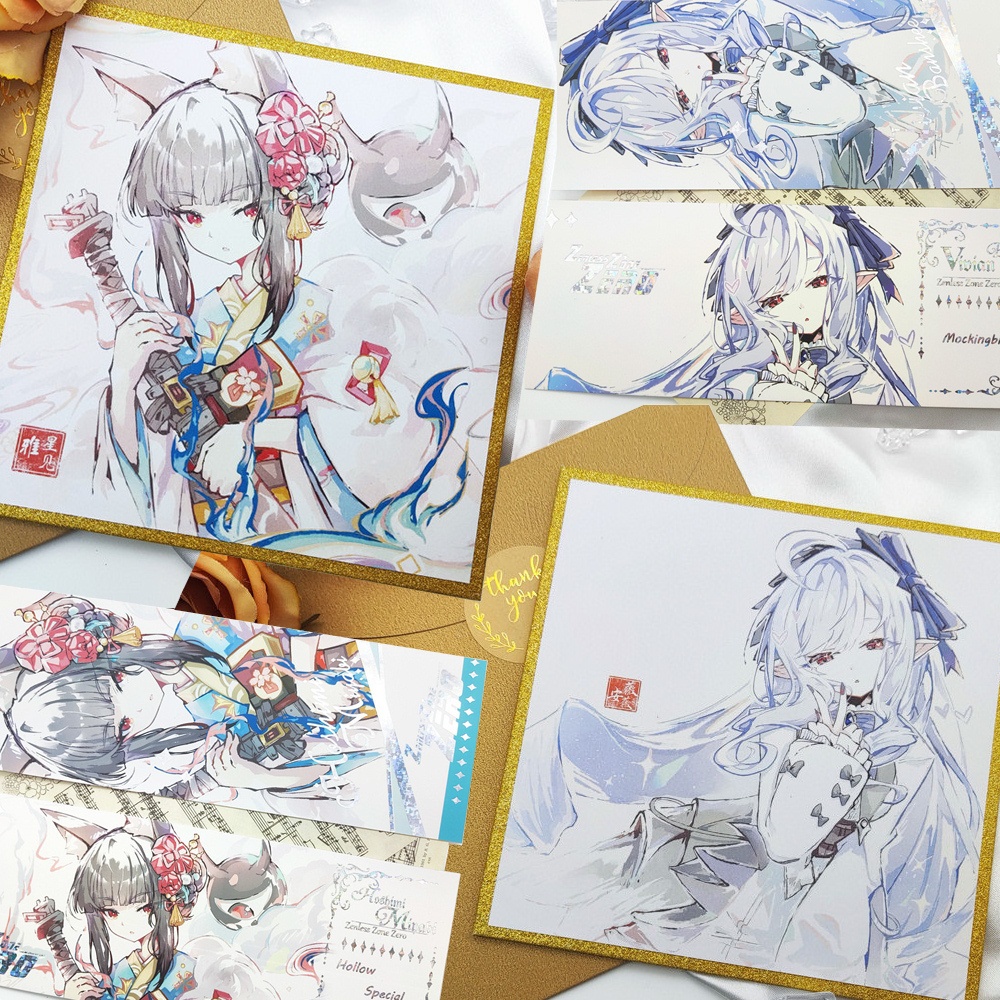 【在庫あり】ゼンレスゾンゼロ　キャラ色紙/箔押しチケット